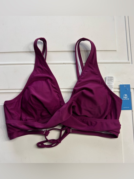 Cupshe Other - Cupshe NWT Women’s Sz XL Burgundy Maroon Cross Front Bikini Top